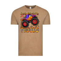 Vintage Coffee Easily Distracted By Trucks Vintage Tee - CowhideDigitalArt