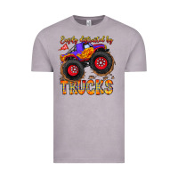 Vintage Zinc Easily Distracted By Trucks Vintage Tee - CowhideDigitalArt
