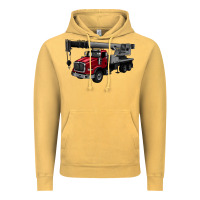 Vintage Mustard crane truck Vintage Hoodie - Artiststas