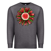 Charcoal Heather Watermelon Sunflower Premium Sweatshirt - Jasminsmagicworld