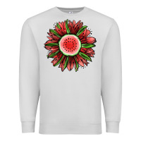 Dove Grey Watermelon Sunflower Premium Sweatshirt - Jasminsmagicworld