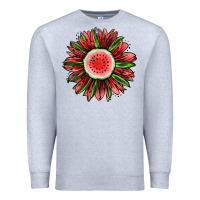 Heather Grey Watermelon Sunflower Premium Sweatshirt - Jasminsmagicworld