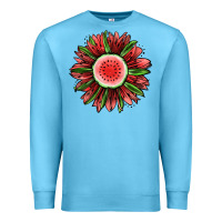 Ocean Blue Watermelon Sunflower Premium Sweatshirt - Jasminsmagicworld