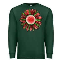 Sports Green Watermelon Sunflower Premium Sweatshirt - Jasminsmagicworld