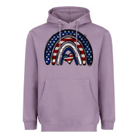 Lavender USA American Flag Rainbow Heavyweight Hoodie - Jasminsmagicworld