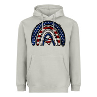 Moon Dust USA American Flag Rainbow Heavyweight Hoodie - Jasminsmagicworld