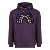 Plum USA American Flag Rainbow Heavyweight Hoodie - Jasminsmagicworld