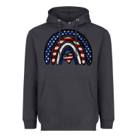 Smoke USA American Flag Rainbow Heavyweight Hoodie - Jasminsmagicworld