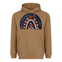 Toasted Coconut USA American Flag Rainbow Heavyweight Hoodie - Jasminsmagicworld