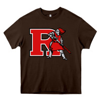 Chocolate Brown scarlet knights 2 (rutgers) Heavy Core Tee - DesigneFamous
