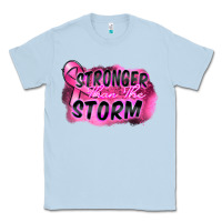 Dusty Blue Stronger than the storm Classic Tee - FaDigitalArtStudio