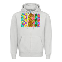 Dove Grey summer brushstroke Zipper Hoodie - Jasminsmagicworld
