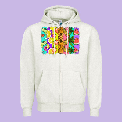 Summer Brushstroke Zipper Hoodie Designed By Jasminsmagicworld