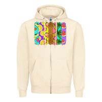 Sandshell summer brushstroke Zipper Hoodie - Jasminsmagicworld