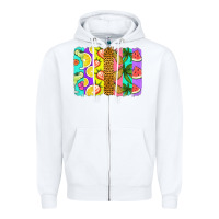 White summer brushstroke Zipper Hoodie - Jasminsmagicworld