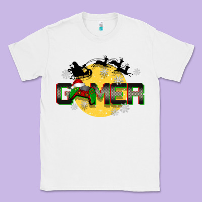 Christmas Gamer Classic Tee Designed By Barkaloodesign