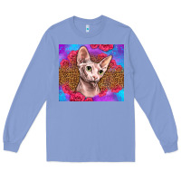 Colony Blue purple glitter roses sphynx cat Long Sleeve Tee - LillyAllenDesigns