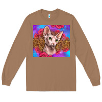 Toasted Coconut purple glitter roses sphynx cat Long Sleeve Tee - LillyAllenDesigns