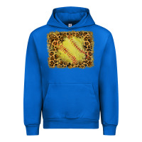 Cobalt watercolor glitter leopard softball background Urban Hoodie - RanaPortraitStore