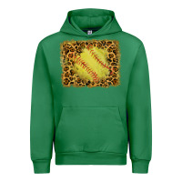 Emerald watercolor glitter leopard softball background Urban Hoodie - RanaPortraitStore