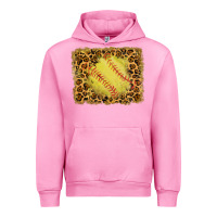 Fuchsia Pink watercolor glitter leopard softball background Urban Hoodie - RanaPortraitStore