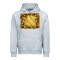 Heather Grey watercolor glitter leopard softball background Urban Hoodie - RanaPortraitStore