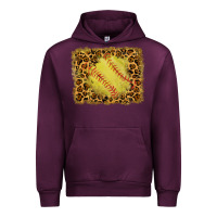 Mauve Wine watercolor glitter leopard softball background Urban Hoodie - RanaPortraitStore