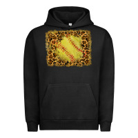Pigment Black watercolor glitter leopard softball background Urban Hoodie - RanaPortraitStore