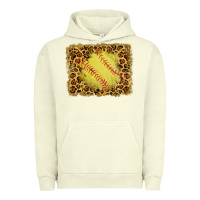 Watercolor Glitter Leopard Softball Background Urban Hoodie | Teevron