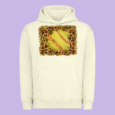 Watercolor Glitter Leopard Softball Background Urban Hoodie Designed By Ranaportraitstore
