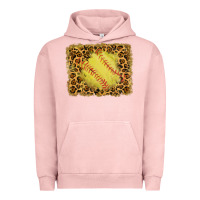 Pigment Salmon watercolor glitter leopard softball background Urban Hoodie - RanaPortraitStore