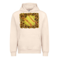 Sandshell watercolor glitter leopard softball background Urban Hoodie - RanaPortraitStore