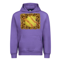 Tulip watercolor glitter leopard softball background Urban Hoodie - RanaPortraitStore