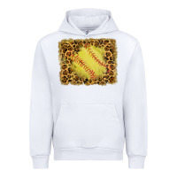 White watercolor glitter leopard softball background Urban Hoodie - RanaPortraitStore