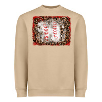 Mushroom baseball leopard background Heavyweight Sweatshirt - RanaPortraitStore