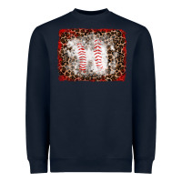 Baseball Leopard Background Heavyweight Sweatshirt | Teevron