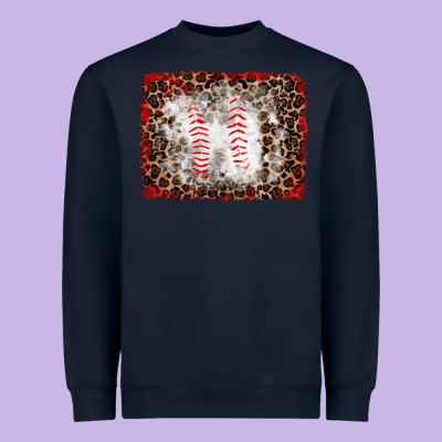 Baseball Leopard Background Heavyweight Sweatshirt Designed By Ranaportraitstore