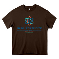 Chocolate Brown march for science astronaut Heavy Core Tee - DesigneFamous
