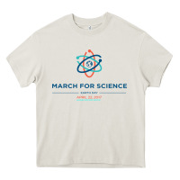 Cream march for science astronaut Heavy Core Tee - DesigneFamous