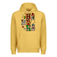 Antique Gold christmas ho ho ho gnomes Premium Hoodie - BarkalooDesign