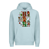 Blue Mist christmas ho ho ho gnomes Premium Hoodie - BarkalooDesign