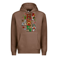 Chestnut christmas ho ho ho gnomes Premium Hoodie - BarkalooDesign