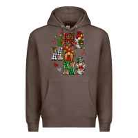 Coffee christmas ho ho ho gnomes Premium Hoodie - BarkalooDesign
