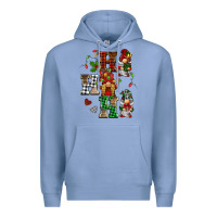Colony Blue christmas ho ho ho gnomes Premium Hoodie - BarkalooDesign