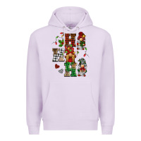 Lilac christmas ho ho ho gnomes Premium Hoodie - BarkalooDesign