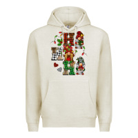 Oatmeal Heather christmas ho ho ho gnomes Premium Hoodie - BarkalooDesign