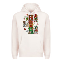 Pale Pink christmas ho ho ho gnomes Premium Hoodie - BarkalooDesign