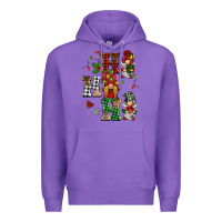 Purple christmas ho ho ho gnomes Premium Hoodie - BarkalooDesign
