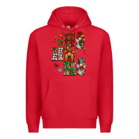 Red christmas ho ho ho gnomes Premium Hoodie - BarkalooDesign