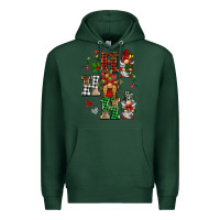 Sports Green christmas ho ho ho gnomes Premium Hoodie - BarkalooDesign